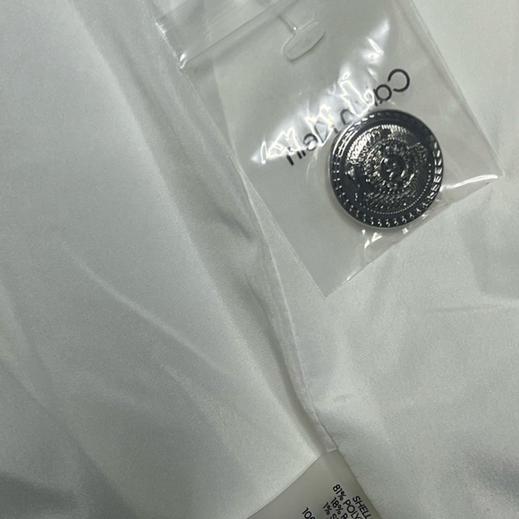 Calvin Klein Women's X-Fit Cropped Open Front Blazer Jacket Size 8 White NWOT - Picture 8 of 8